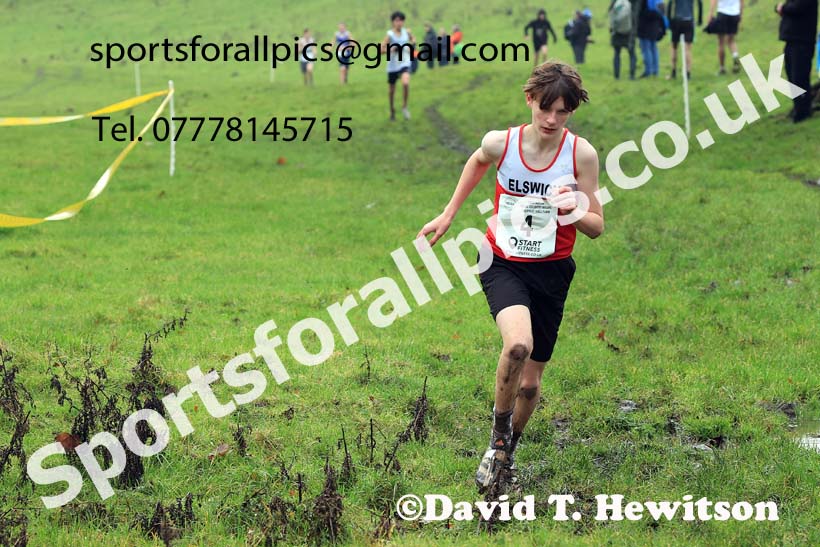 Boys under-15s 2023 NECAA Cross Country Relays, Thornley Hall Farm, Peterlee, County Durham. Photo: David T. Hewitson/Sports for All Pics